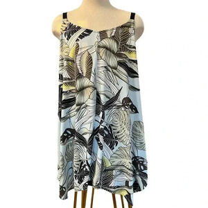 LILAC & LONDON nightgown tropical leaves design plus size XXlarge